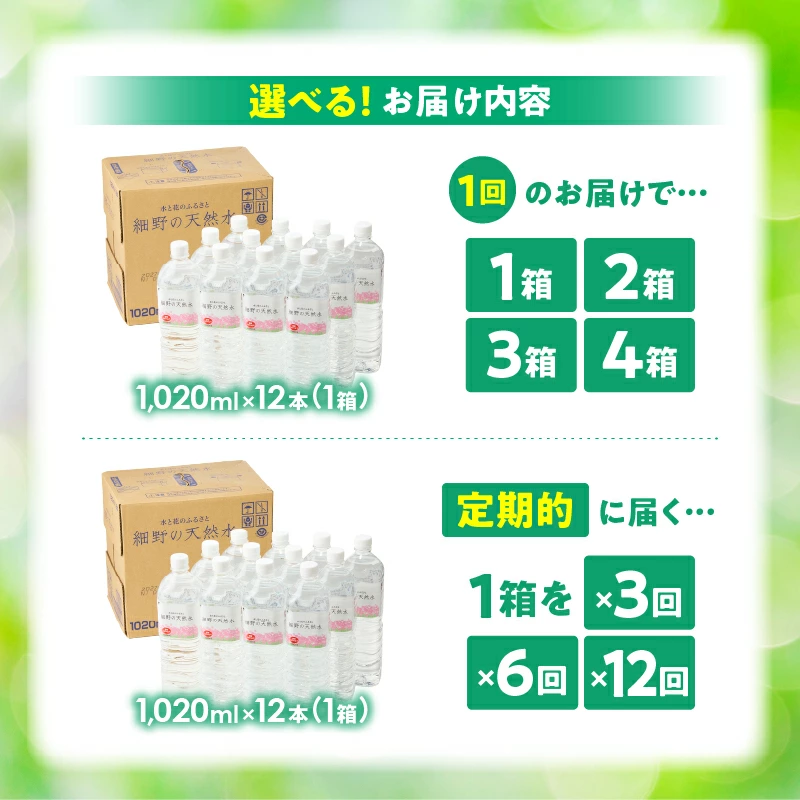 ミネラルたっぷり天然中硬水 細野の天然水 1,020ml（国産 ナチュラルウォーター ミネラルウォーター 天然水 水 中硬水 シリカ 美容 人気 霧島
