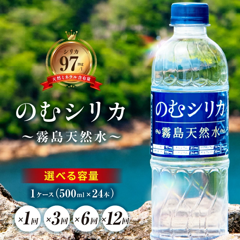 のむシリカ 500ml×24本（シリカ水 シリカ ナチュラルウォーター ミネラルウォーター 天然水 水 美容 霧島 宮崎 小林市）