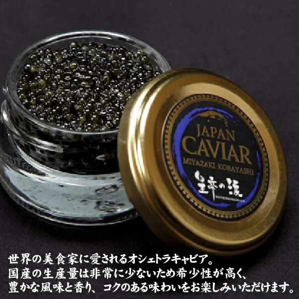 【純国産キャビア】オシェトラキャビア 20g 皇帝の涙 国産 チョウザメ 魚卵 宮崎県