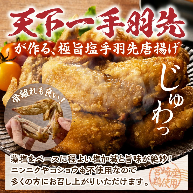 【選べる種類】【手羽先サミット殿堂入り！】極旨塩生手羽 or 極旨塩手羽先（調理済み) 24本 手羽先唐揚げ  DAS022-u