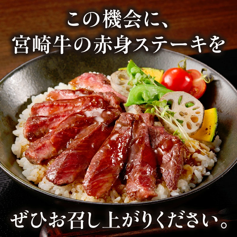 【訳あり】宮崎牛赤身ステーキ6枚 計600g（内閣総理大臣賞 A4 A5 宮崎牛 牛肉 黒毛和牛 赤身 ステーキ 訳あり 宮崎県）
