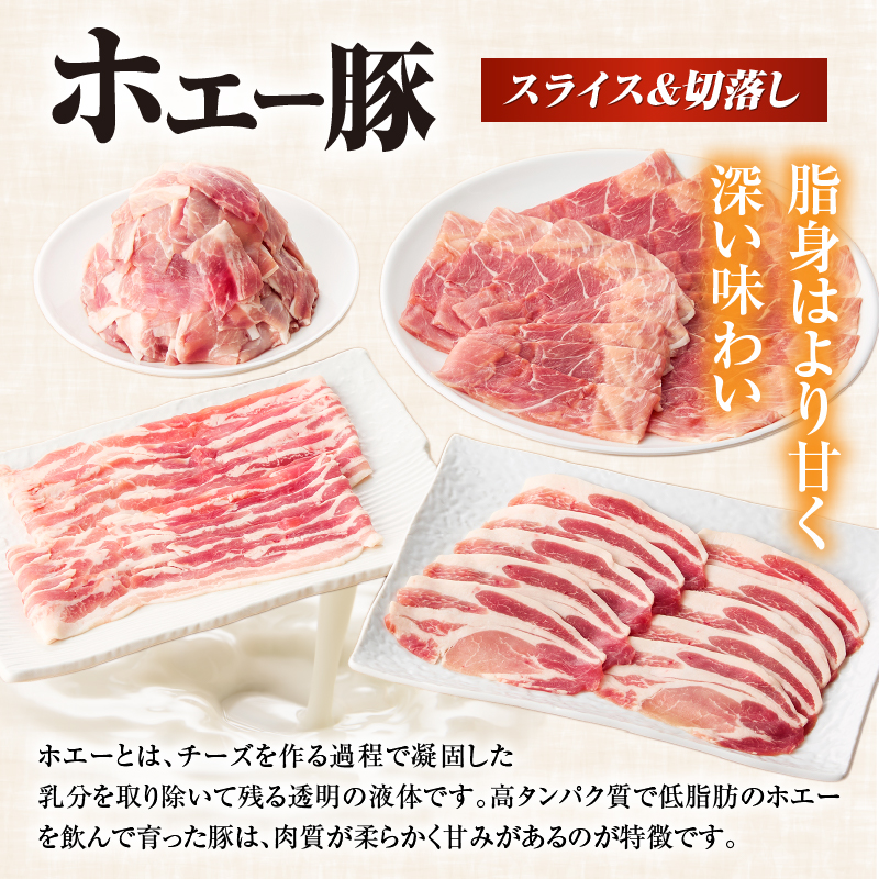 【部位食べ比べ】ホエー豚お楽しみセット 2kg（国産 豚肉 小分け 豚バラ 豚ロース しゃぶしゃぶ 豚バラスライス 豚 宮崎 小林市 人気 冷凍）
