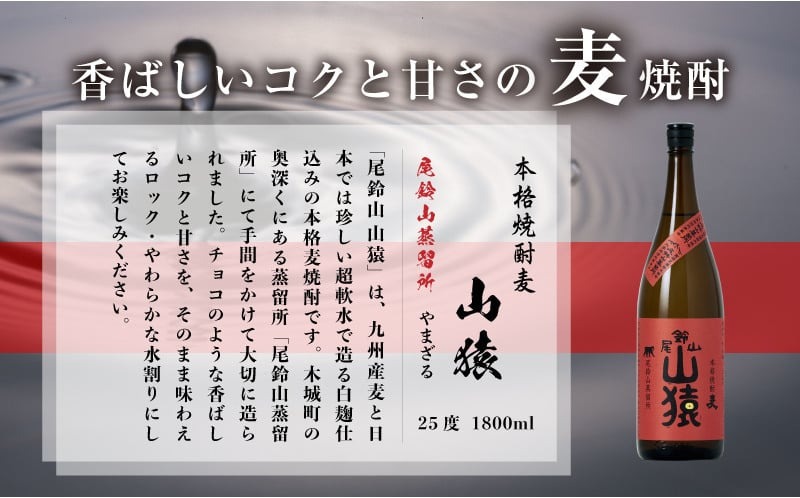 焼酎尾鈴山（山猿1本・山翡翠1本）各1800ml K09_0028_3