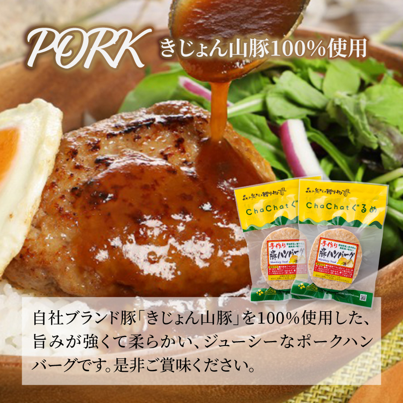 宮崎県産 ポークハンバーグ個包装(20個/冷凍)　K16_0164