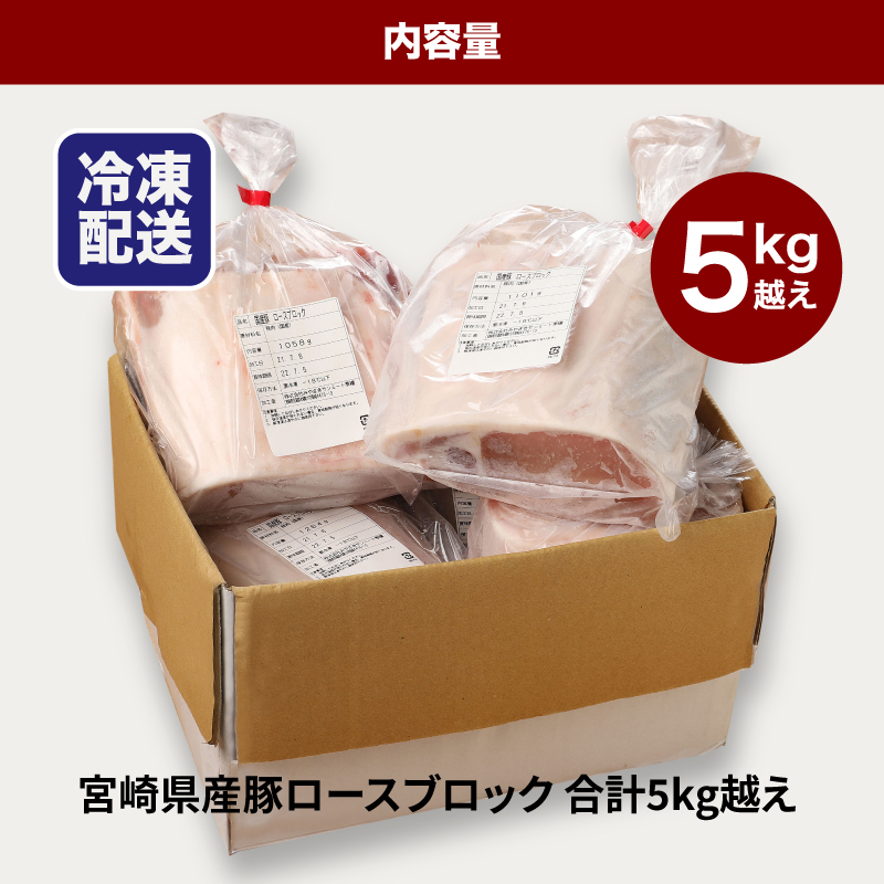 宮崎県産豚ロースブロック　5kg越え K16_0058_1
