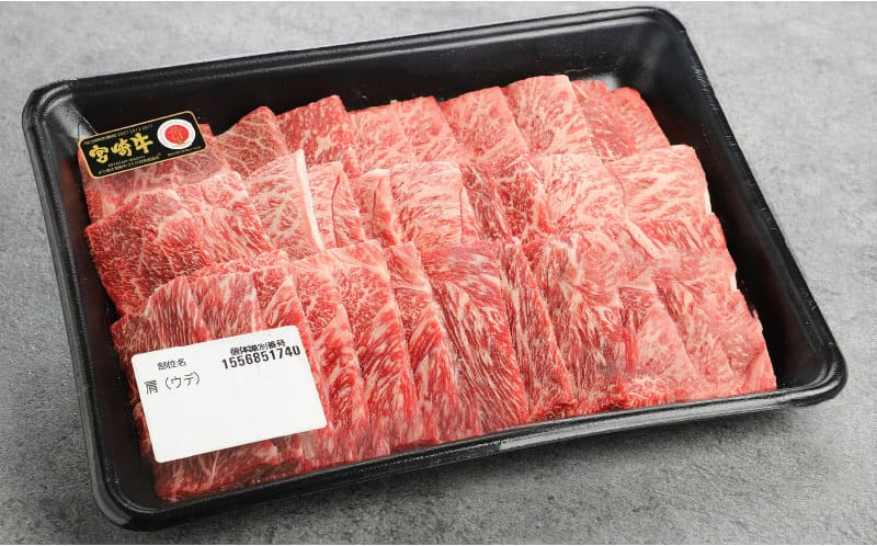 宮崎牛 肩（ウデ） 焼肉500ｇ   K18_0017_7
