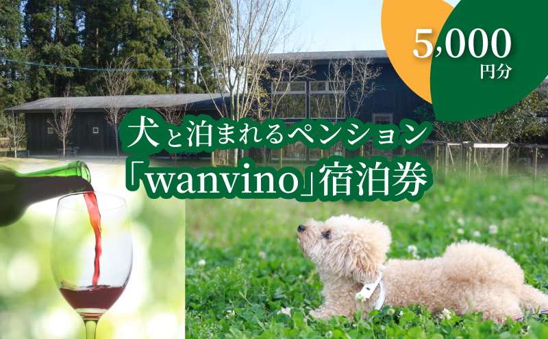 ＜犬と泊まれるペンション「wanvino」5000円分宿泊券＞ K15_0005_1						 