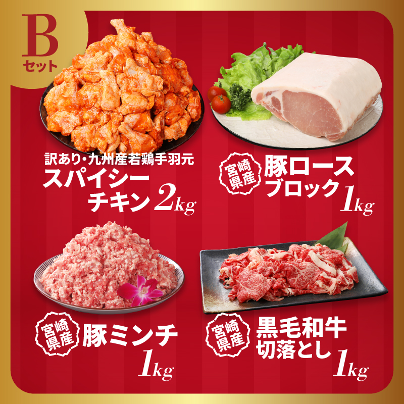 福袋 木城町 お肉いろいろお楽しみセットB K16_0070_3