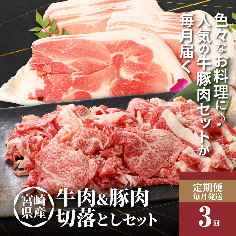 牛肉＆豚肉切り落としセット【3か月定期便】 K16_T004_3