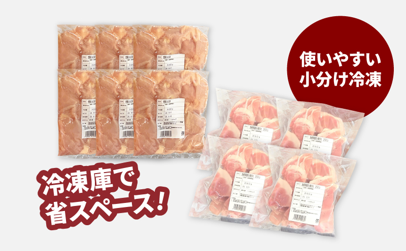 豚1kg・鶏ムネ切身1.8kg　計2.8kgセット　K16_0114