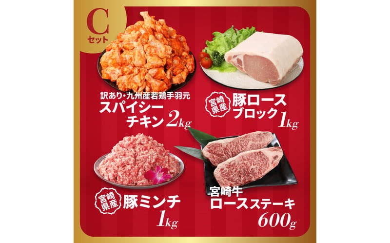 福袋 木城町 お肉いろいろお楽しみセットC K16_0071_2