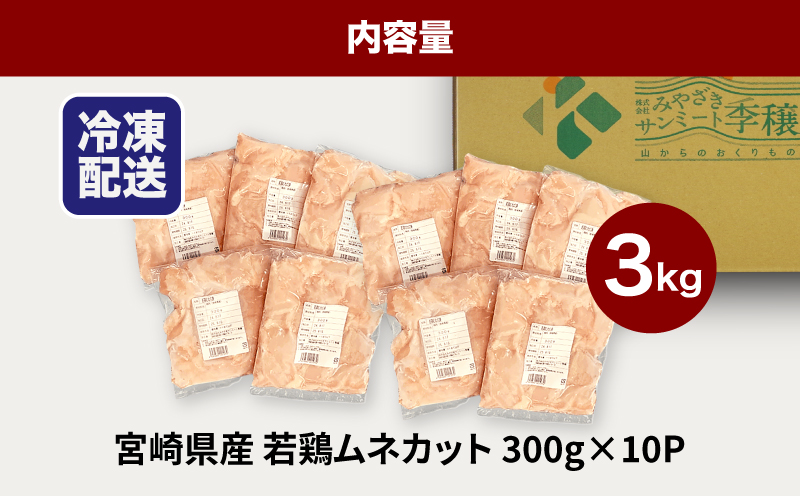 鶏ムネカット 小分け 3kg　K16_0126