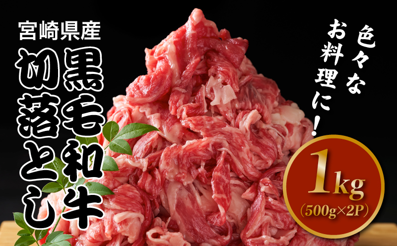 宮崎県産黒毛和牛切り落とし1Kｇ K16_0080_1	