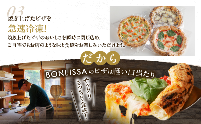 【内容量が選べる】BONLISSA薪窯ピザセット