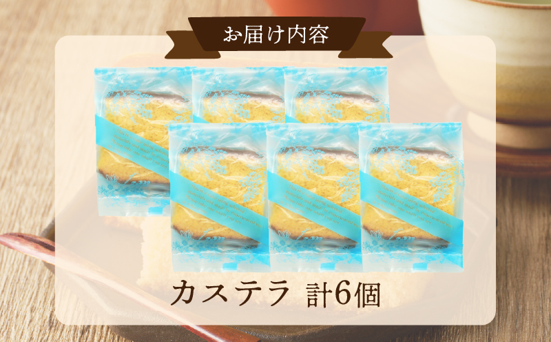 【2週間以内発送】老舗菓子舗のカステラ「計6個・個包装」 お菓子 スイーツ 和菓子 本格_T035-018