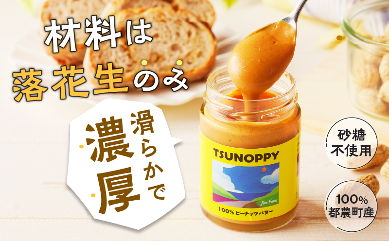 【2週間以内発送】≪お試し≫都農町産クラフトピーナッツバター(スムース)計1個 落花生 加工品 国産_T024-0011