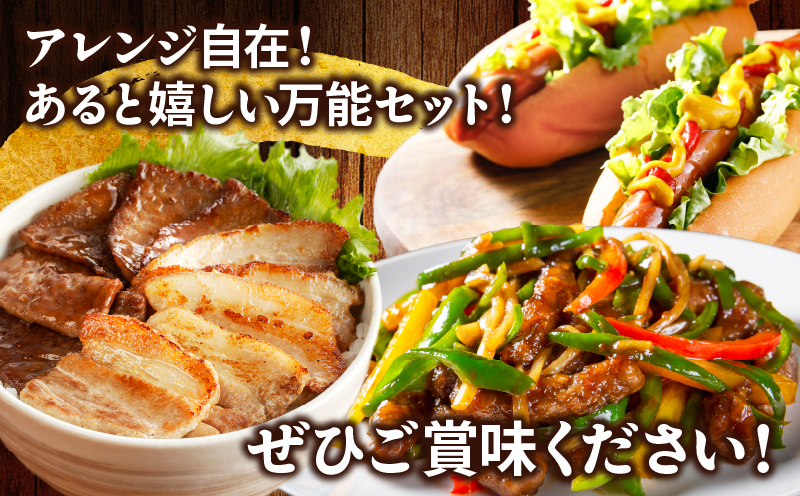 生産者応援≪肉質等級4等級以上≫宮崎県産黒毛和牛・豚焼肉＆粗挽きウインナーセット(合計1.08kg) 肉 牛肉 豚肉 おかず 国産_T030-1733