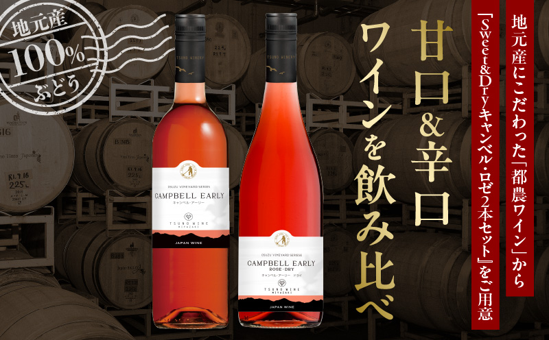 Sweet＆Dry キャンベル・ロゼ2本セット 酒 飲料 アルコール 国産_T014-002