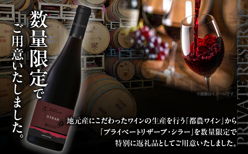 【数量限定】プライベートリザーブ シラー(計1本) ワイン 酒 アルコール 国産_T014-051