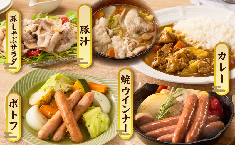 ≪訳あり≫宮崎県産豚スライス(ウデorモモ)&粗挽きウインナーセット合計1.44kg 肉 豚 豚肉 おかず 国産_T030-205