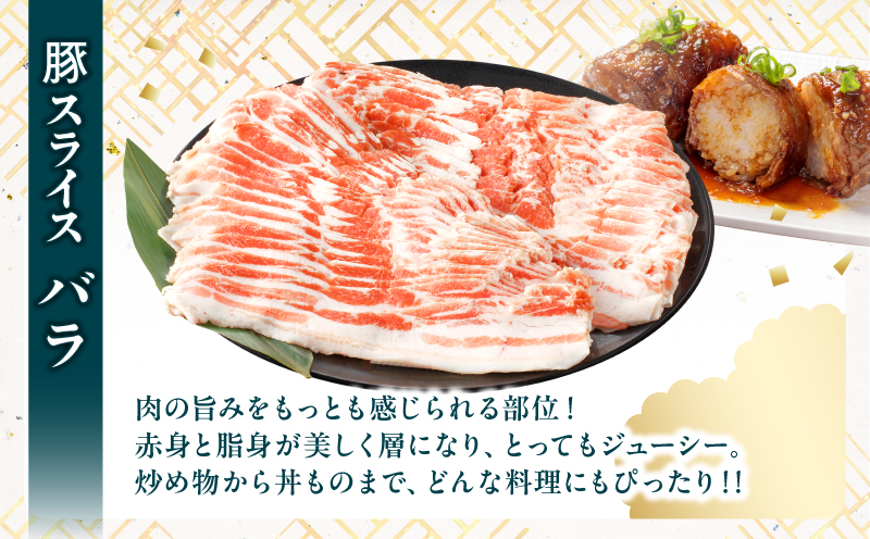 宮崎県産豚スライスバラエティセット(バラ・ロース・肩ロース)合計1.5kg 肉 豚 豚肉 おかず 国産_T030-228