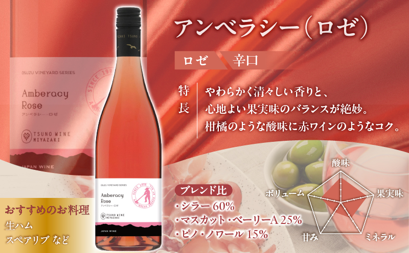 【数量限定】アンベラシー飲み比べ３本セット(レッド・ロゼ・ホワイト) 酒 飲料 アルコール 国産_T014-009