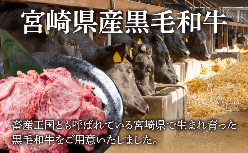 【2週間以内発送】宮崎県産黒毛和牛切り落とし(焼肉用)計500g 肉 牛 牛肉 国産_T023-0161