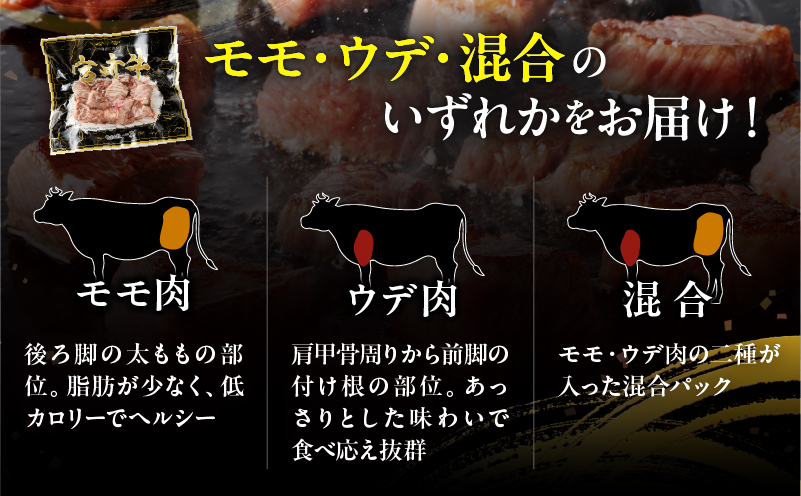 宮崎牛赤身サイコロステーキ(計1kg) 肉 牛 牛肉 国産_T009-0272