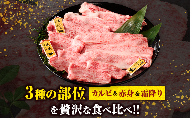 宮崎牛『スライス』3種食べ比べセット(合計300g)肉 牛 牛肉 おかず 国産_T009-037