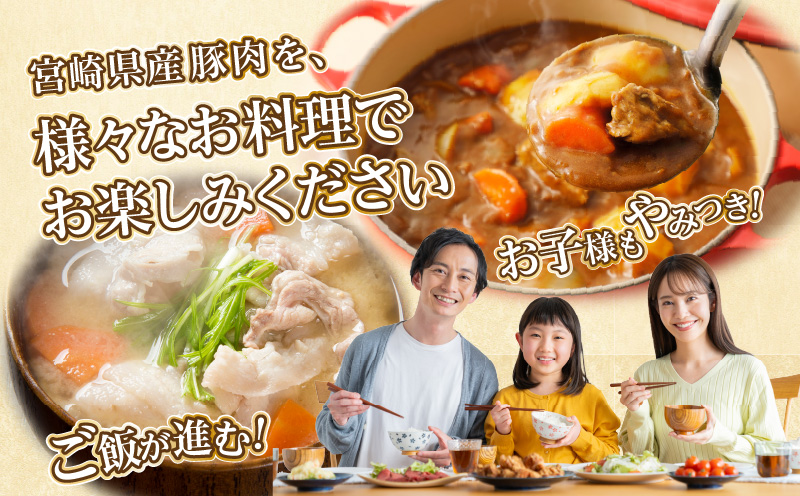 全部小分け真空パック!!宮崎県産豚しゃぶしゃぶ3種盛りセット合計2.2kg 肉 豚 豚肉 おかず 国産_T041-0022