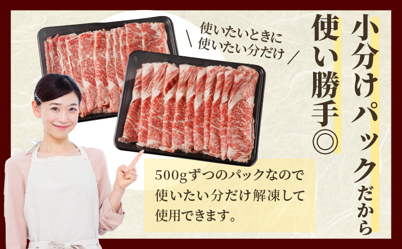 ≪訳あり≫黒毛和牛(経産牛)肩ローススライス(計1kg) 肉 牛 牛肉 おかず 国産_T030-1233