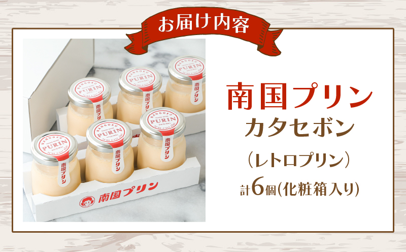 ＼年内発送!!／南国プリン「カタセボン(計6個)」 スイーツ 洋菓子 国産_T038-0021-N