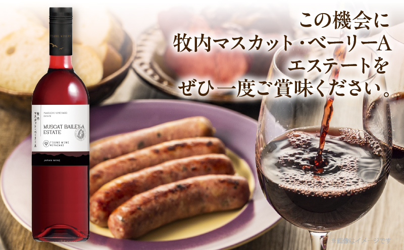 【数量限定】牧内マスカット・ベーリーAエステート 2本セット ワイン 酒 アルコール 国産_T014-056