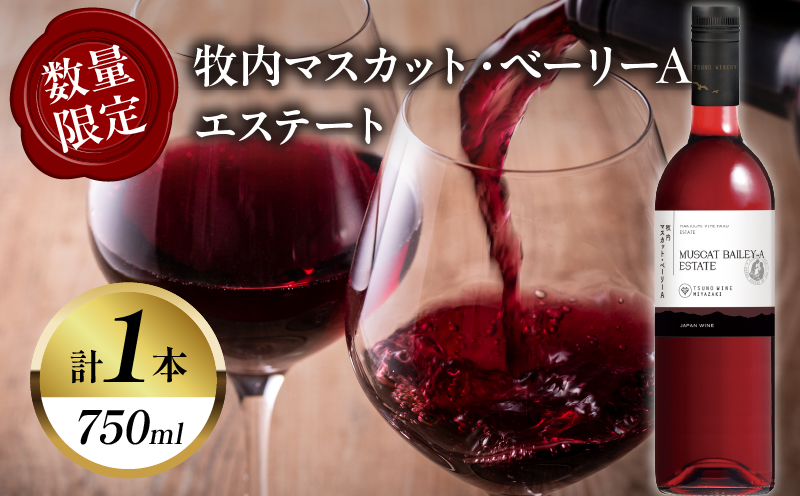 【数量限定】牧内マスカット・ベーリーAエステート(計1本) ワイン 酒 アルコール 国産_T014-055