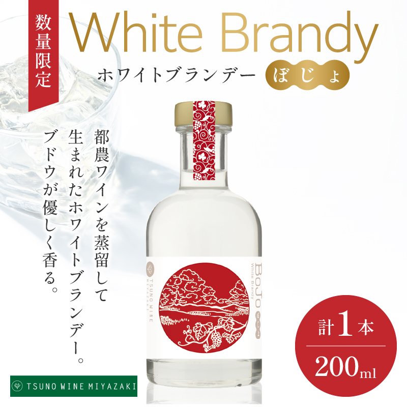 【数量限定】ホワイトブランデーBojo(計1本) 酒 飲料 アルコール 国産_T014-017