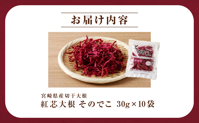 【2週間以内発送】≪宮崎県産≫切干大根(紅芯大根-そのでこ-)計10袋 野菜 加工品 国産_T003-011