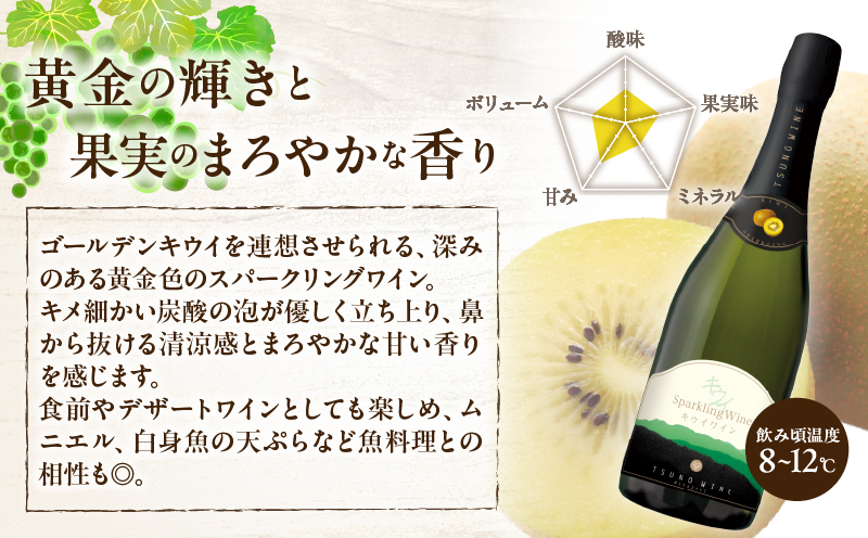 【数量限定】スパークリングワイン キウイ(計1本)酒 飲料 アルコール 国産_T014-023