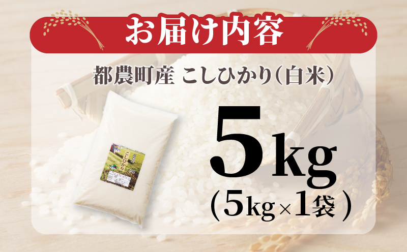 先行予約≪都農町産≫新米コシヒカリ(5kg) 米 お米 ご飯 国産_T031-0015