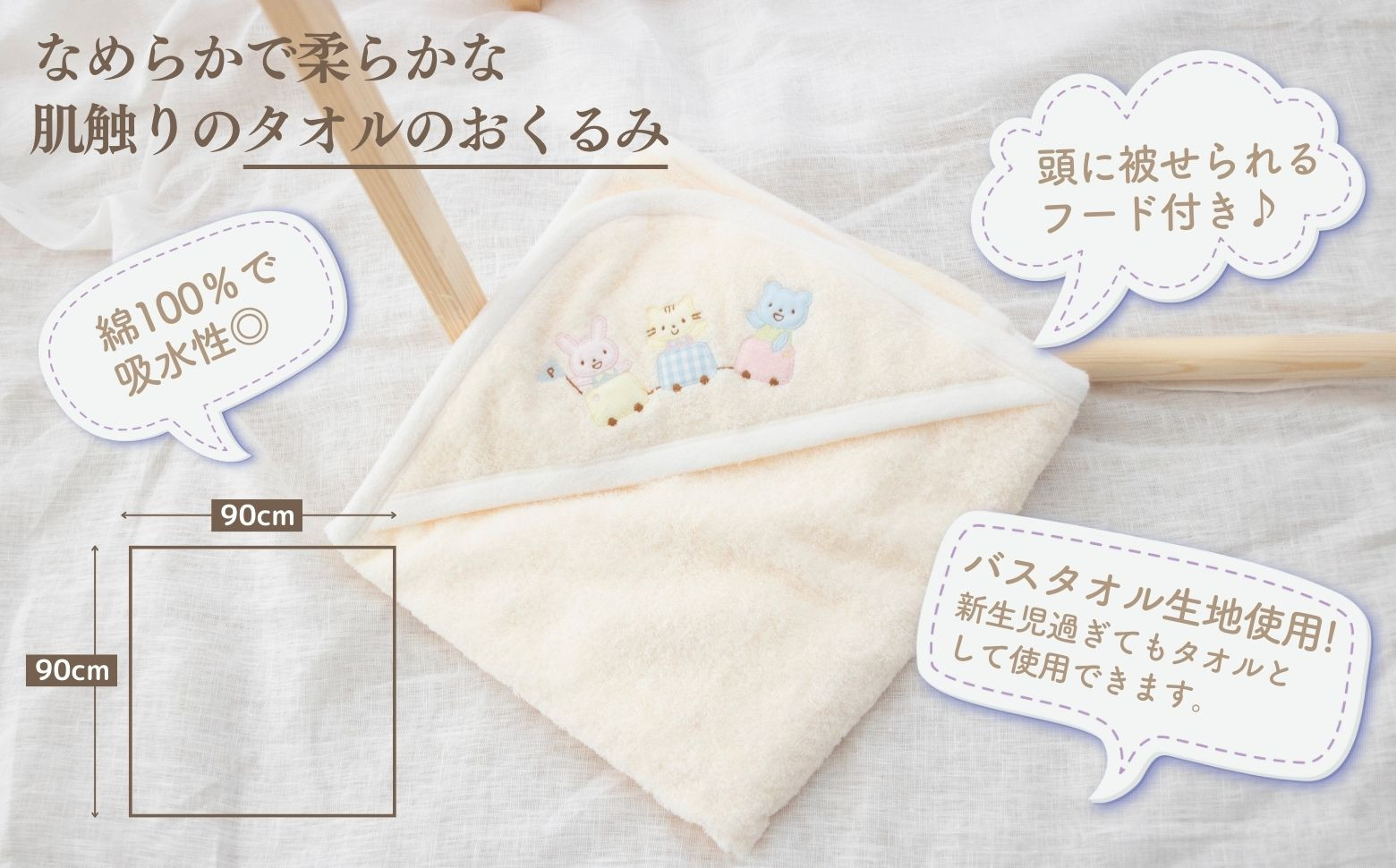 赤ちゃんのためのお風呂6点セット［アイボリー］_Tk032-022