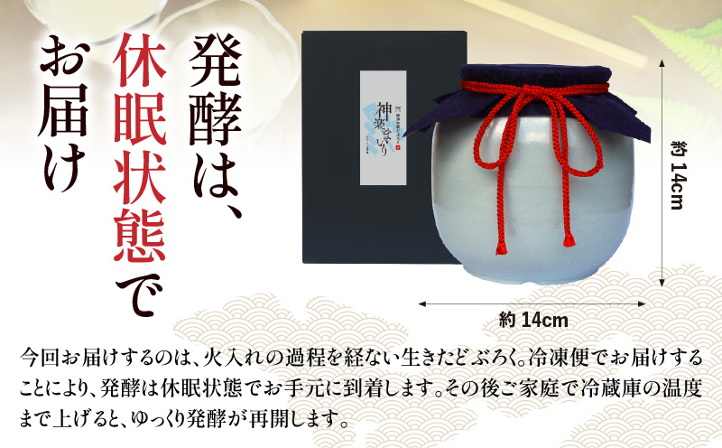 【辛口（神楽まいり　度数：15度）】 御神水源どぶろく 900ml×1本 生酒 火入れなし自宅で 熟成発酵できる オリジナルの味が楽しめる 生 どぶろく ふるさと納税 どぶろく お酒 酒 アルコール 晩酌 化粧箱 化粧箱入り 箱入り 贈答 贈り物 ギフト プレゼント 宮崎県 高千穂町 _Tk015-012-kara