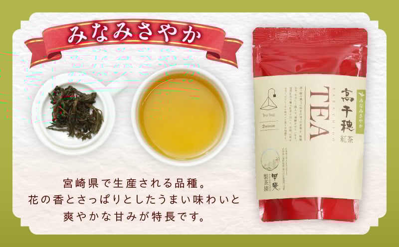 【和紅茶】高千穂紅茶（ティーパック）2種4袋セット 48包入 みなみさやか12包×2袋＆べにふうき12包×2袋 国産 紅茶_Tk025-003