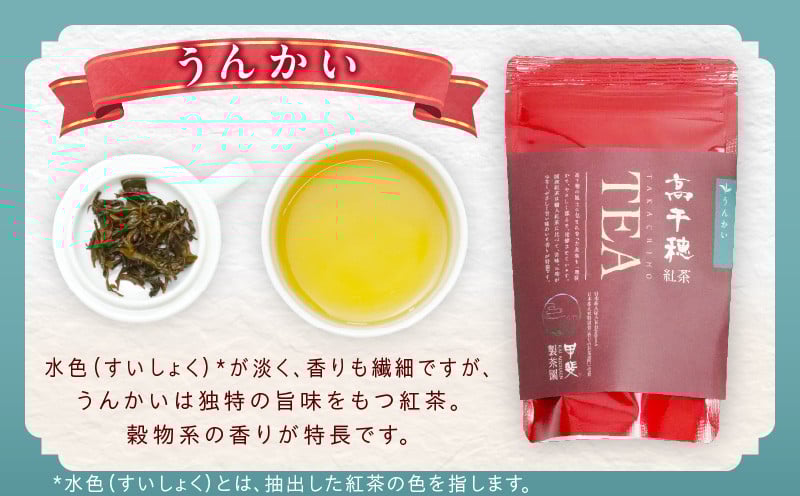 【和紅茶】高千穂紅茶（リーフ）2種4袋セット うんかい30g×2袋＆こうしゅん30g×2袋 国産 紅茶_Tk025-004