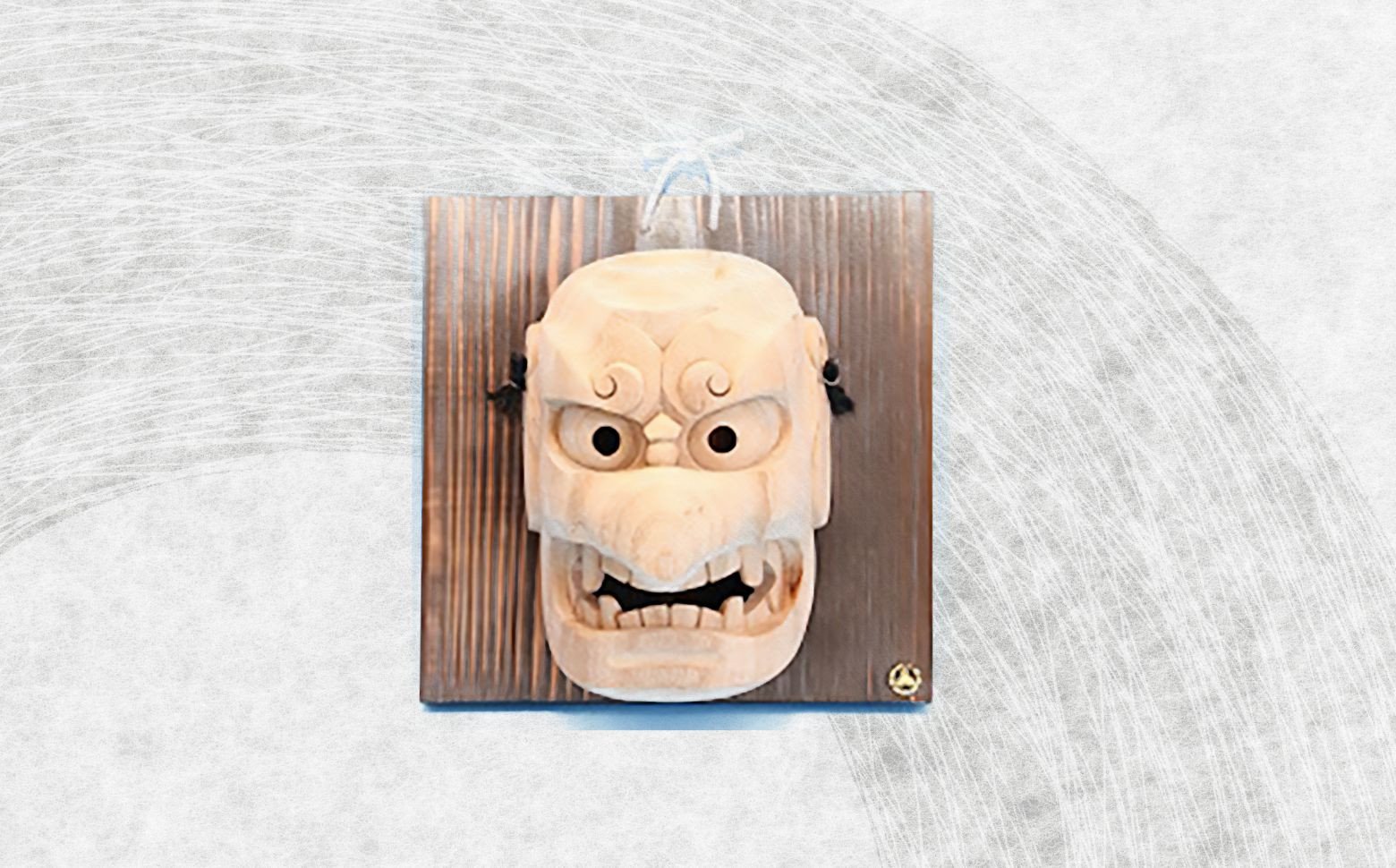 高千穂神楽面（手力雄命・白木）神楽 神楽面 夜神楽 伝統 伝統工芸品 工芸品 民芸品 装飾用神楽面 面 お面 仮面 神事 神人和楽 文化財 縁起物 縁起 お土産 スポーツの神様 天岩戸伝説 贈答 贈り物 ギフト おすすめ 装飾品 飾り インテリア 宮崎県 高千穂町  _Tk014-014