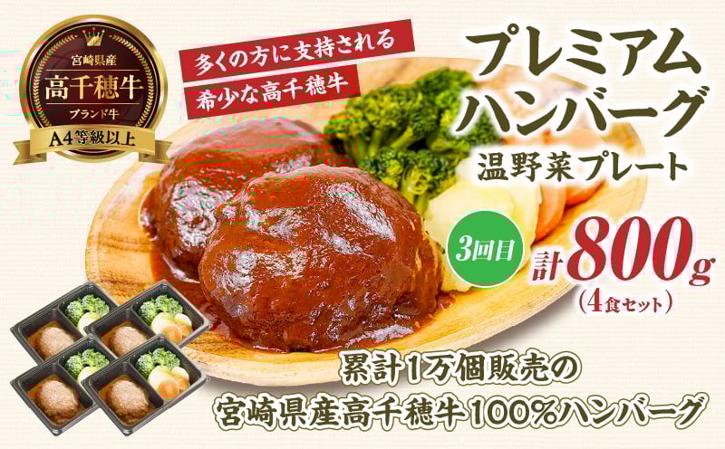 【4か月定期便】レンジでプロ味！定期便 高千穂牛 黒毛和牛 コロッケ からあげ 温野菜 ハンバーグ プレート チキン南蛮 レンジ 電子レンジ プロの味 定期便 簡単調理 時短料理 一人暮らし 献立 本格料理 弁当 冷凍 _Tk005-t041