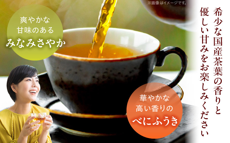 【和紅茶】高千穂紅茶（ティーパック）2種4袋セット 48包入 みなみさやか12包×2袋＆べにふうき12包×2袋 国産 紅茶_Tk025-003