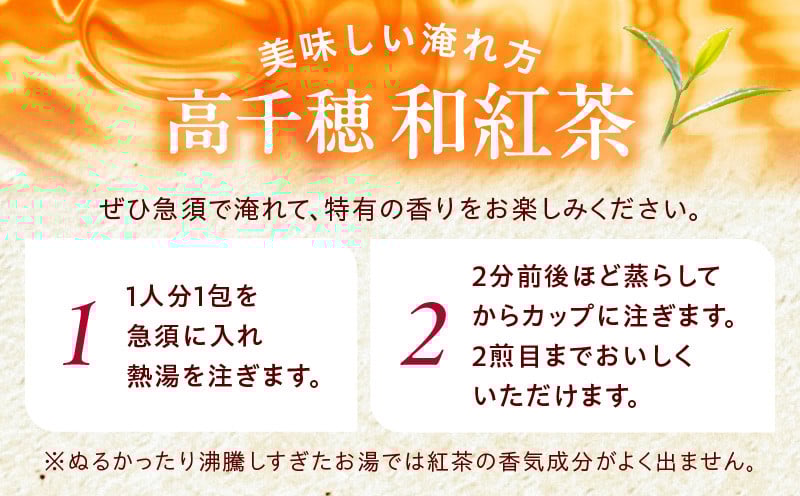 【和紅茶】高千穂紅茶（ティーパック）2種4袋セット 48包入 みなみさやか12包×2袋＆べにふうき12包×2袋 国産 紅茶_Tk025-003