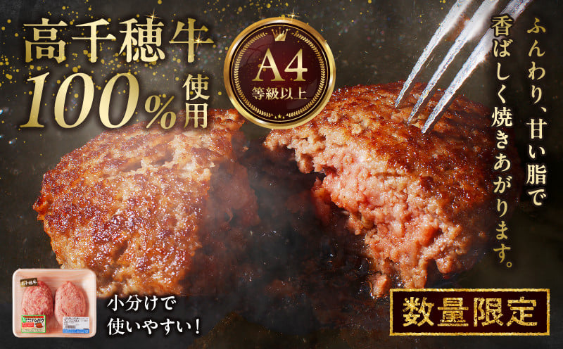 宮崎県産黒毛和牛A4等級以上 高千穂牛 100％使用！ 肉汁あふれる手作り ハンバーグ 合計10個 2個入×5パック 計1.3kg 高千穂牛 高千穂牛ハンバーグ ハンバーグのたね ミートボール 人気 和牛 牛 牛肉 肉 普段使い ミンチ パック 冷凍 惣菜 お惣菜 贈答 贈り物 パーティー ギフト BBQ お弁当 おかず 料理 簡単調理 プレゼント 手作り _Tk002-061