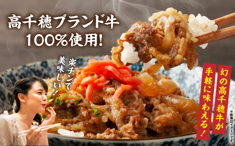 【レンジでプロ味！】高千穂黒毛和牛 PREMIUM 牛丼の具_Tk005-105