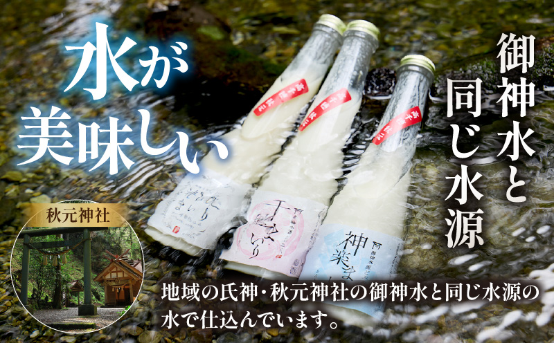 どぶろく 飲み比べセット 300ml×6本（3種×各2本セット） ふるさと納税 どぶろく 飲み比べ 千穂まいり 神楽まいり 神呂木まいり お酒 酒 アルコール 晩酌 化粧箱 化粧箱入り 箱入り 贈答 贈り物 ギフト プレゼント 宮崎県 高千穂町 _Tk015-014