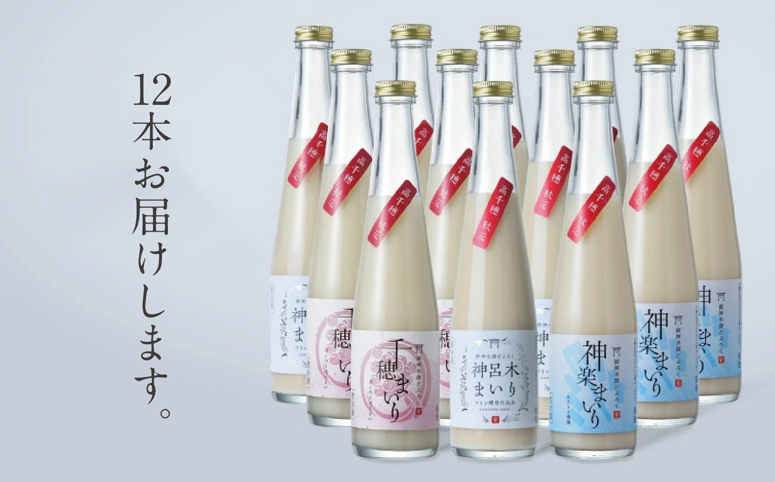どぶろく 飲み比べセット 300ml×12本（3種×各4本セット）ふるさと納税 どぶろく 飲み比べ 千穂まいり 神楽まいり 神呂木まいり お酒 酒 アルコール 晩酌 贈答 贈り物 ギフト プレゼント 宮崎県 高千穂町  _Tk015-015